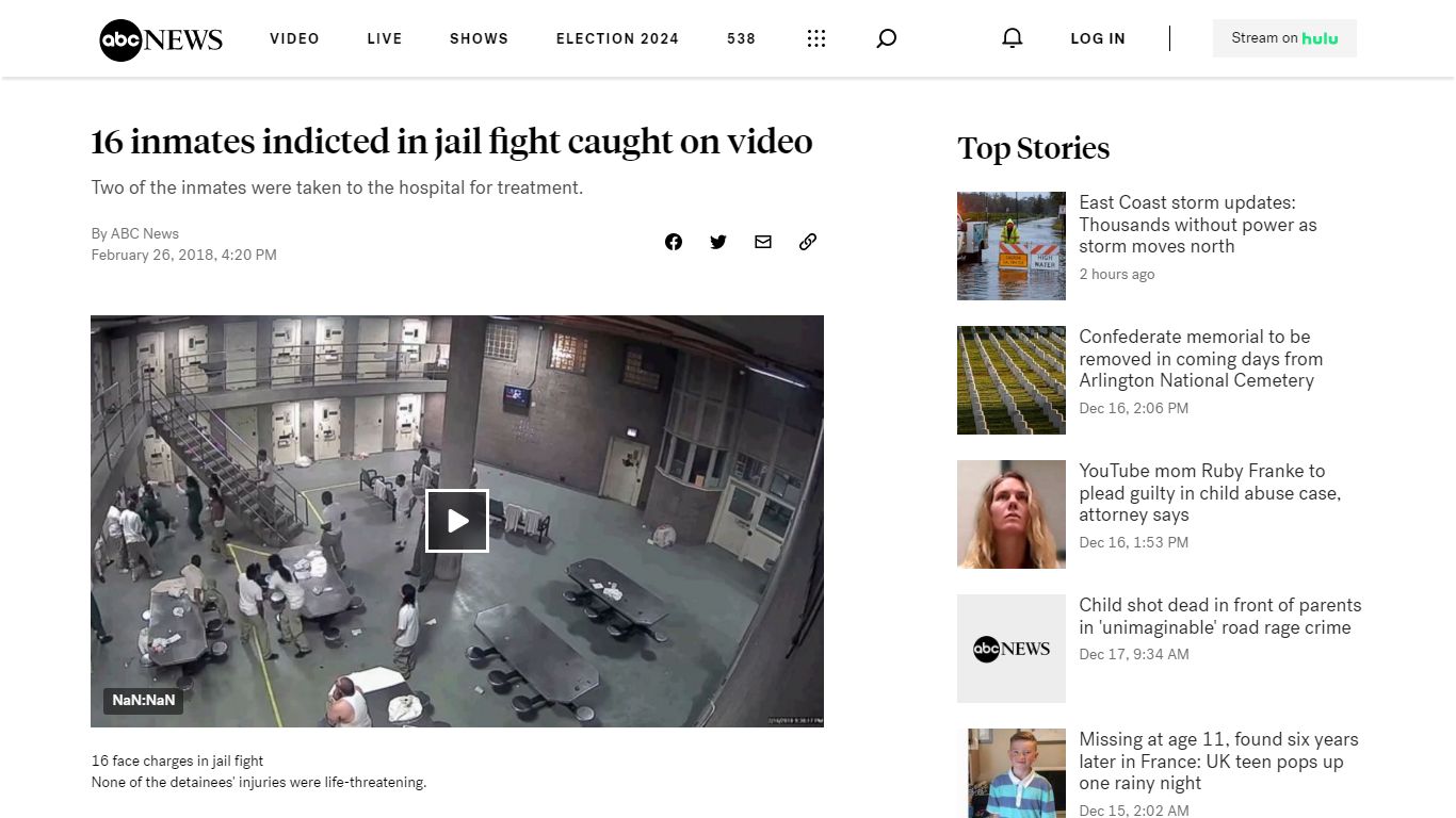 16 inmates indicted in jail fight caught on video - ABC News